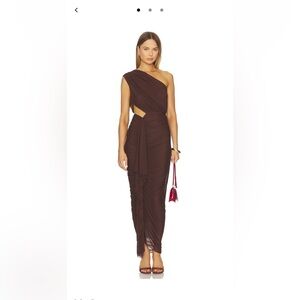 Juliet midi brown dress